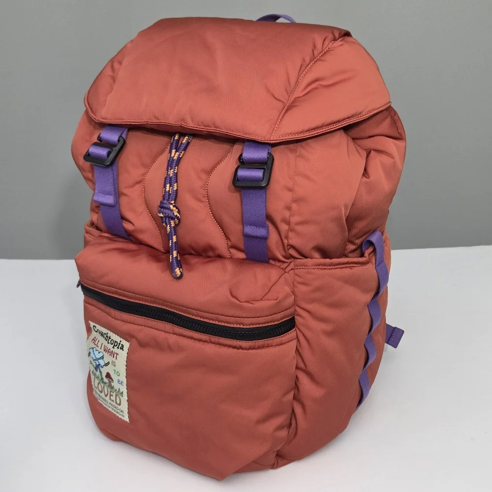 NWT COACH COACHTOPIA LOOP BACKPACK BAG IN LIMITED EDITION DEEP ORANGE - Picture 3 of 7